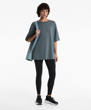 BOXY SHORT-SLEEVE COTTON BLEND T-SHIRT- Заказать в России