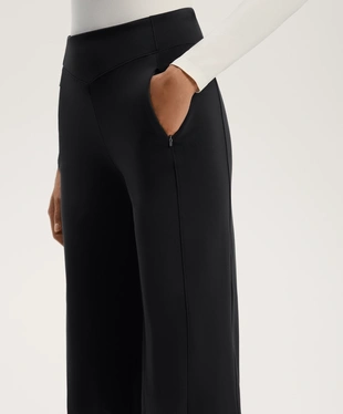 HIGH-RISE WARM STRAIGHT-LEG TROUSERS- Заказать в России
