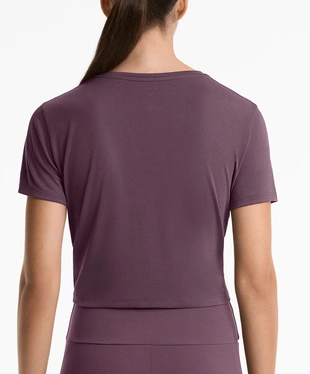 KNOT SHORT SLEEVE MODAL BLEND T-SHIRT- Заказать в России