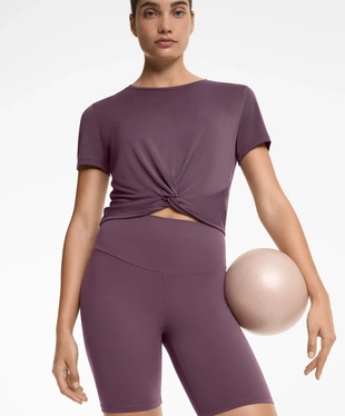 KNOT SHORT SLEEVE MODAL BLEND T-SHIRT- Заказать в России