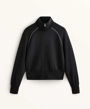 PIPING JACKET WITH HIGH COLLAR AND SOFT-TOUCH MODAL- Заказать в России