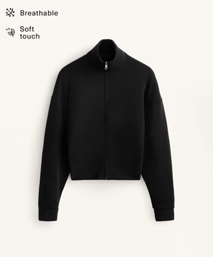 HIGH-NECK JACKET WITH SOFT-TOUCH MODAL- Заказать в России