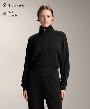 HIGH-NECK JACKET WITH SOFT-TOUCH MODAL- Заказать в России