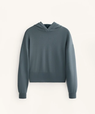SOFT-TOUCH MODAL CROP HOODIE WITH ADJUSTABLE WAIST- Заказать в России