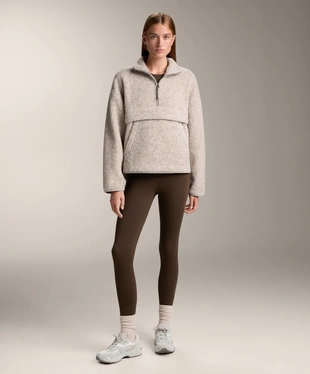 FAUX-SHEARLING SWEATSHIRT WITH FRONT POCKET- Заказать в России