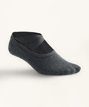 2 PAIRS OF YOGA AND PILATES COTTON BLEND SOCKS WITH CROSSED STRAPS AND CUSHIONING- Заказать в России