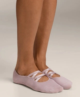 2 PAIRS OF YOGA AND PILATES POLYAMIDE BLEND DOUBLE STRAP SOCKS- Заказать в России