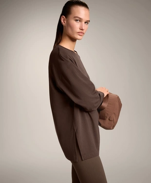 LONG SLEEVE COTTON BLEND T-SHIRT.- Заказать в России