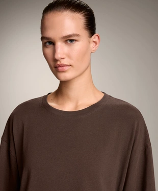 LONG SLEEVE COTTON BLEND T-SHIRT.- Заказать в России