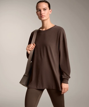 LONG SLEEVE COTTON BLEND T-SHIRT.- Заказать в России