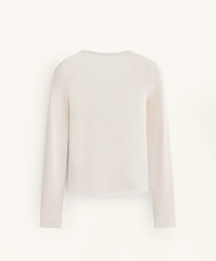 LONG-SLEEVE BUTTON RIB T-SHIRT WITH COTTON AND MODAL- Заказать в России