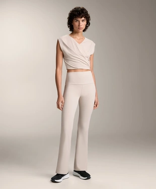 COTTON BLEND CROSSOVER CROP TOP- Заказать в России