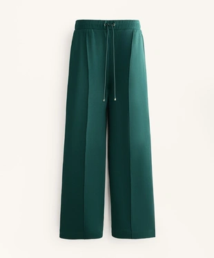 RELAXED COTTON-BLEND SEAM TROUSERS- Заказать в России