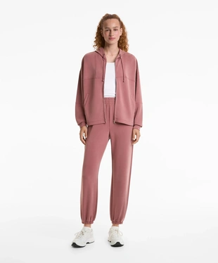 SOFT-TOUCH HOODED JACKET WITH MODAL- Заказать в России