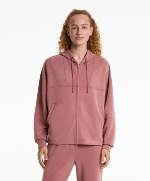 SOFT-TOUCH HOODED JACKET WITH MODAL- Заказать в России