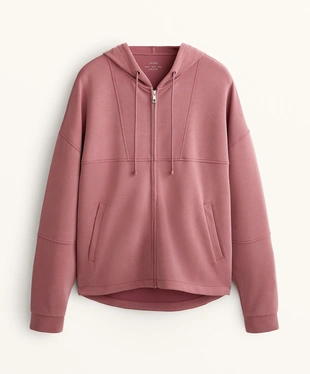 SOFT-TOUCH HOODED JACKET WITH MODAL- Заказать в России
