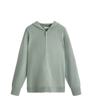 LONG HOODED KNIT JACKET- Заказать в России