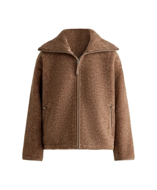 BOXY FAUX-SHEARLING JACKET- Заказать в России