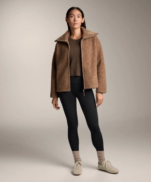 BOXY FAUX-SHEARLING JACKET- Заказать в России
