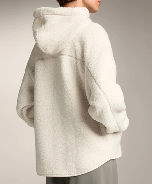 FAUX-SHEARLING HOODED JACKET- Заказать в России