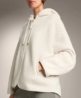 FAUX-SHEARLING HOODED JACKET- Заказать в России