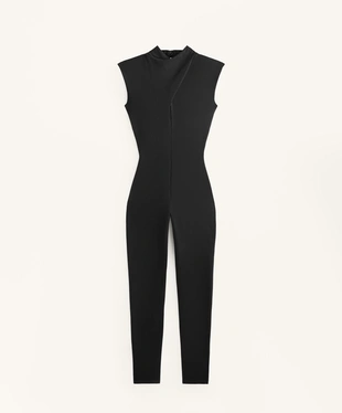 COMFORTLUX DRAPED NECK LONG JUMPSUIT- Заказать в России