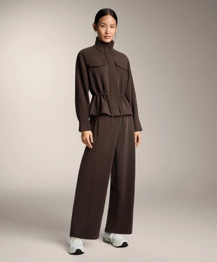 SHORT ADJUSTABLE WAIST JACKET WITH BRUSHED MODAL- Заказать в России