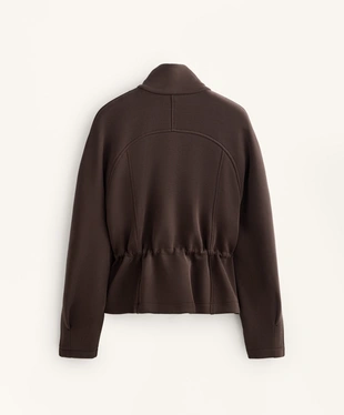 SHORT ADJUSTABLE WAIST JACKET WITH BRUSHED MODAL- Заказать в России
