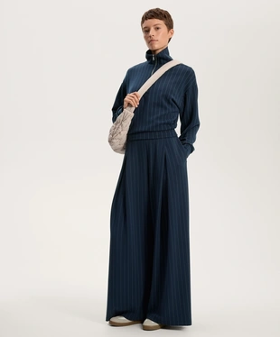 STRIPED HALF-ZIP SWEATSHIRT WITH SOFT-TOUCH MODAL- Заказать в России