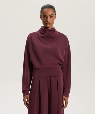 SOFT-TOUCH MODAL ROLL-NECK SWEATSHIRT- Заказать в России