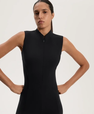 COMPRESSIVE HALF-ZIP LONG JUMPSUIT- Заказать в России