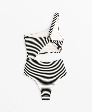 STRIPED ASYMMETRIC TRIKINI- Заказать в России