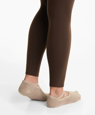 2 PAIRS OF YOGA AND PILATES COTTON-BLEND SOCKS WITH CROSS STRAPS AND PADDING- Заказать в России