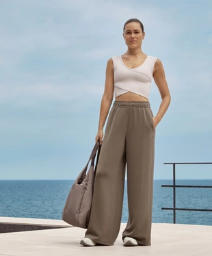 SHOPPER BAG WITH CONTRASTING HANDLE- Заказать в России