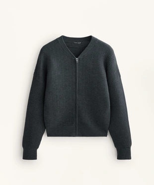 STRUCTURED KNIT ZIP-THROUGH JACKET- Заказать в России