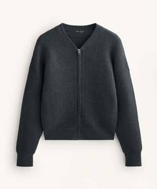 STRUCTURED KNIT ZIP-THROUGH JACKET- Заказать в России