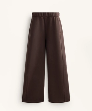 STRAIGHT-LEG TROUSERS WITH BRUSHED MODAL- Заказать в России