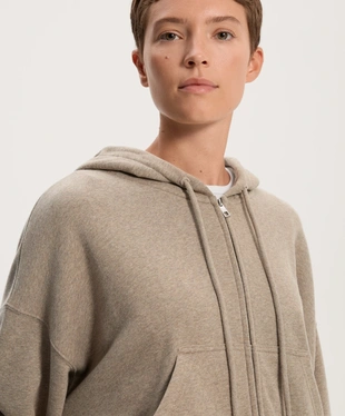 WIDE SLEEVE HOODED JACKET WITH COTTON- Заказать в России