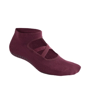 2 PAIRS OF COTTON BLEND YOGA AND PILATES SOCKS WITH CROSSOVER STRAPS- Заказать в России