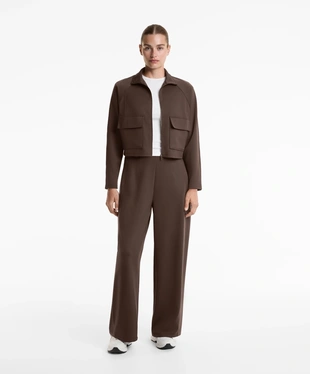 NEOPRENE-EFFECT JACKET WITH POCKETS- Заказать в России