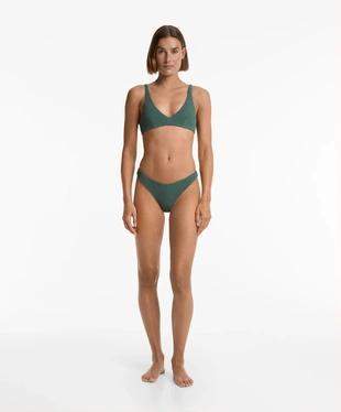 U-CUT CRINKLE MID-RISE BIKINI BOTTOMS- Заказать в России