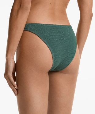 U-CUT CRINKLE MID-RISE BIKINI BOTTOMS- Заказать в России