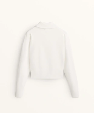 HIGH NECK KNIT JACKET- Заказать в России