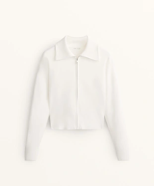HIGH NECK KNIT JACKET- Заказать в России