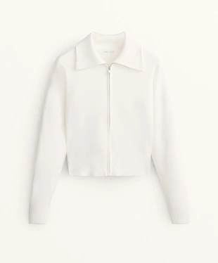 HIGH NECK KNIT JACKET- Заказать в России