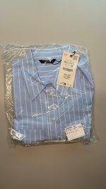 Zara РУБАШКА ОКСФОРД CROPPED Cornflower blue | 8112/867/429