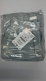 Zara БРЮКИ-БАЛЛОНЫ ИЗ ТВИЛА С ЭФФЕКТОМ ПОСТИРАННОСТИ Light blue | 4441/556/406