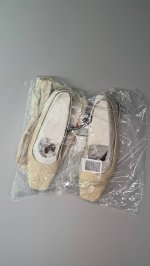 Zara Туфли-балетки с открытой пяткой из кожи Ecru White | 2541/610/002