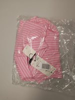 Zara РУБАШКА В ПОЛОСКУ С ЗАВЯЗКАМИ И ЛЬНОМ Pink / White | 8309/810/046
