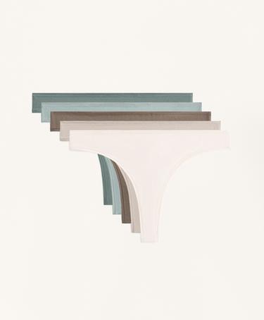 OYSHO Набор из 5 трусов танга из смесового хлопка купить с доставкой.